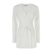 Witte Poplin Mini Overhemdjurk Alexander Wang , White , Dames