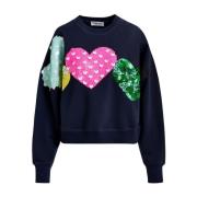 Hart Geborduurde Sweater Essentiel Antwerp , Multicolor , Dames