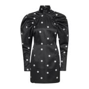 Polka Dot Pofmouw Mini Jurk Rotate Birger Christensen , Black , Dames