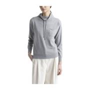 Wollen, zijden en kasjmier hoodie Peserico , Gray , Dames