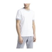 Puur katoenen jersey T-shirt met gebreide details Peserico , White , H...