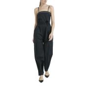 Cargo jumpsuit met gedraaide katoenen schouderbanden Peserico , Blue ,...