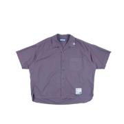 Paarse Oxford Kortemouw Overhemd Mihara Yasuhiro , Purple , Heren