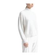 Wol, kasjmier, lurex en pailletten trui Peserico , White , Dames