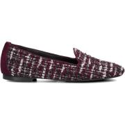 Rode Textiel Loafers voor Dames Stefano Lauran , Red , Dames