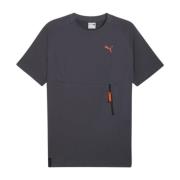 Casual T-shirts voor mannen en vrouwen Puma , Gray , Heren