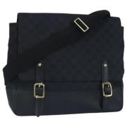 Pre-owned Canvas shoulder-bags Gucci Vintage , Black , Dames