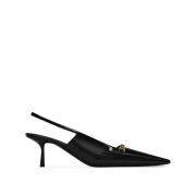 Carine Slingback Patent Pumps Saint Laurent , Black , Dames