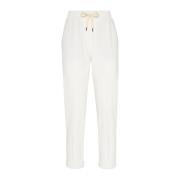 Witte katoenen stretch joggingbroek Brunello Cucinelli , White , Dames