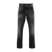 Zwarte Stonewashed Slim Fit Jeans Haikure , Black , Heren