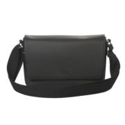 Klassieke Heren Flap Tas in Zwart Lacoste , Black , Dames