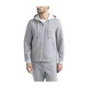 Geborstelde melange puur katoenen sweatshirt Peserico , Gray , Heren