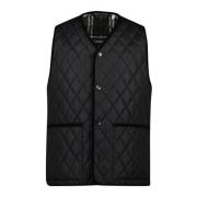 Zwarte Gewatteerde Mouwloze Vest Burberry , Black , Heren