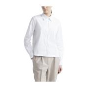 Katoenen shirt met Punto Luce afwerking Peserico , White , Dames