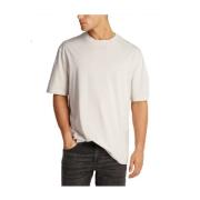 Minimalistische Puff Print T-shirt Calvin Klein , Beige , Heren