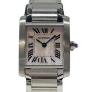 Pre-owned Stainless Steel watches Cartier Vintage , Gray , Dames