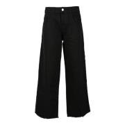 Katoenen jeans voor een stijlvolle look Icon Denim , Black , Dames