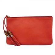 Pre-owned Leather handbags Gucci Vintage , Red , Dames