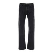 Zwarte stretch denim jeans Incotex , Black , Heren