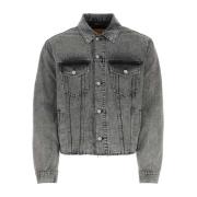 Stijlvolle Donkergrijze Denim Jack MM6 Maison Margiela , Gray , Heren