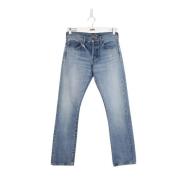 Pre-owned Cotton jeans Saint Laurent Vintage , Blue , Dames