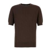 Zijden Bruin T-shirt Dolce & Gabbana , Brown , Heren