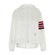 Witte Swing Windbreaker Jas Thom Browne , White , Dames