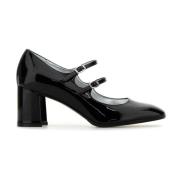 Zwarte leren Alice pumps 7cm hak Carel , Black , Dames