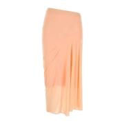 Stretch Nylon Roze Rok Dries Van Noten , Pink , Dames