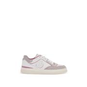 Geperforeerde leren sneakers met Love Birds Pinko , White , Dames