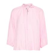 Vrouwelijke Blouse met ¾ Mouwen Kaffe , Pink , Dames