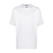 Wit Logo Print Crew Neck T-shirt C.p. Company , White , Heren