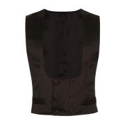 Stijlvolle Vest met Uniek Ontwerp Dolce & Gabbana , Black , Heren