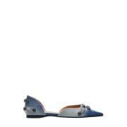 Heldere Blauwe Platte Schoenen Steve Madden , Blue , Dames