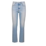 Heldere Blauwe Jeans Icon Denim , Blue , Dames