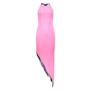 Asymmetrische jurk met contrasterende randen Emilio Pucci , Pink , Dam...