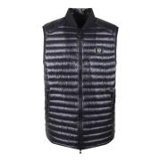 Zwarte Nylon Dons Gilet met Rits Belstaff , Black , Heren