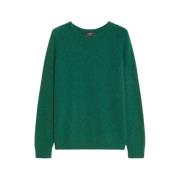 Zachte Alpaca en Katoen Crewneck Sweater Max Mara Weekend , Green , Da...