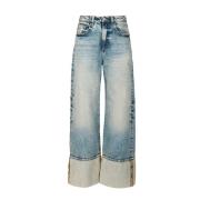 Blauwe Denim Jeans Icon Denim , Blue , Dames