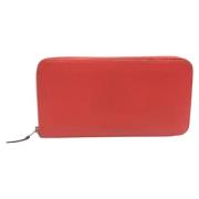 Pre-owned Leather wallets Hermès Vintage , Red , Dames