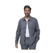 Grijze Flanellen Overshirt met Knoopsluiting Jacob Cohën , Gray , Dame...