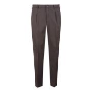 Slim Fit Katoenen Stretch Broek Incotex , Brown , Heren