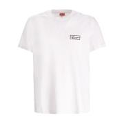 Katoenen Ronde Hals Korte Mouw T-Shirts Kenzo , White , Heren