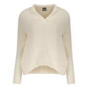 Luxe Cashmere V-hals Trui Lorena Antoniazzi , White , Dames