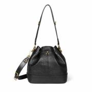 Kleine Bucket Bag in Korrelig Lamsvacht Jérôme Dreyfuss , Black , Dame...