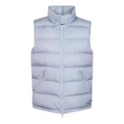 Slanke Gewatteerde Blauwe Nylon Gilet Aspesi , Blue , Heren