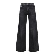 1978 D-Akemi Noir Wide Leg Jeans Diesel , Black , Dames