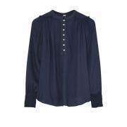 Smock Cuff Blouse Gustav , Blue , Dames