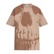 T-shirt met print Alexander McQueen , Beige , Heren