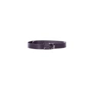 Zwart Logo Gesp Riem Emporio Armani , Black , Heren